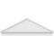 Ekena Millwork Peaked Cap Sunburst Architectural PVC Combination Pediment, 72"W x 24-7/8"H x 2-3/4"P (Pitch 6/12) PEDPC072X250PKC01 - alternate 2